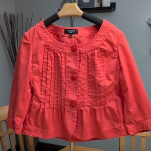 Talbots Coral Button-Accent Jacket
